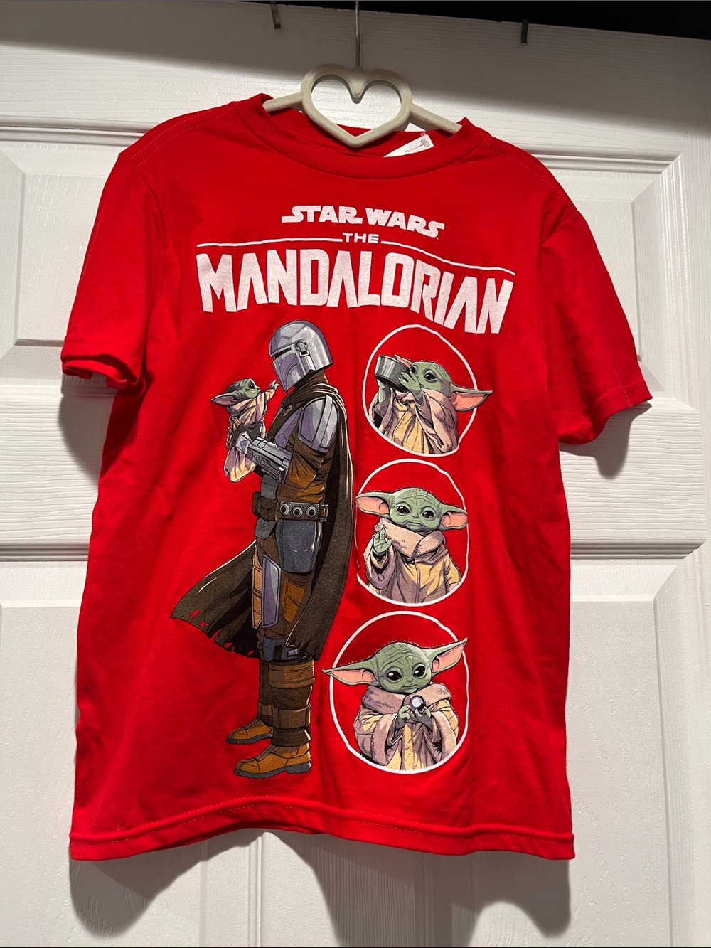 Star Wars Red The Mandalorian & Grogu Graphic Short Sleeve Tee